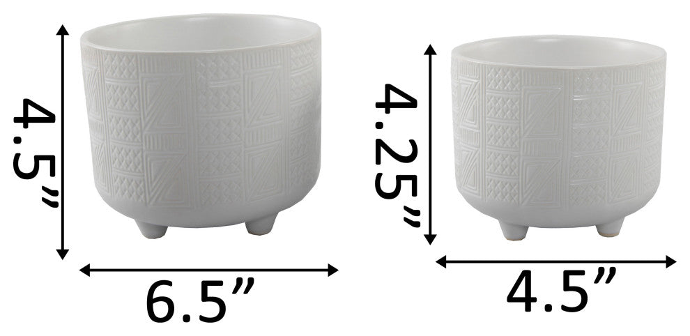 Set Of 2  Hiero Footed Planter