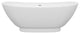 Clara 69" Freestanding White Bathtub, Polished Chrome Drain and Overflow Trim