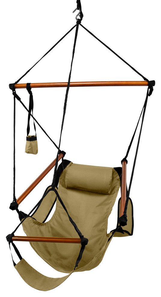 Hammaka Hammocks Original Hanging Air Chair, Natural Tan, Wood