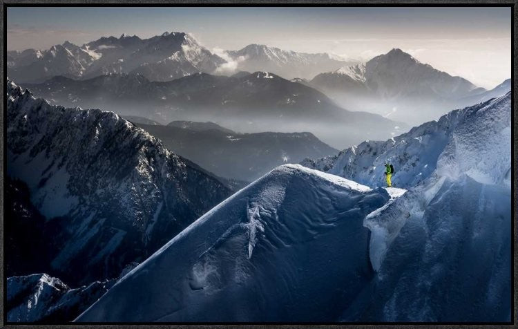 "Silent Moments Before Descent" Framed Canvas Giclee by Sandi Bertoncelj, 31x19"