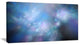 Perfect Light Blue Starry Sky, Abstract Canvas Art Print, 32x16