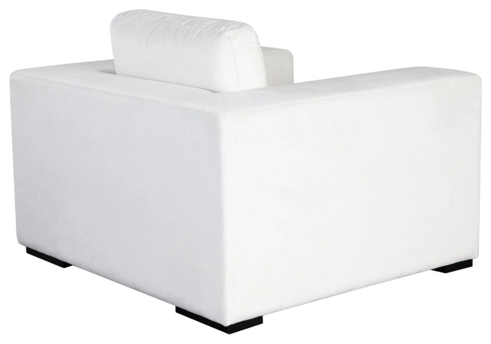 Muse Accent Chair in Mist White Performance Fabric by Diamond Sofa