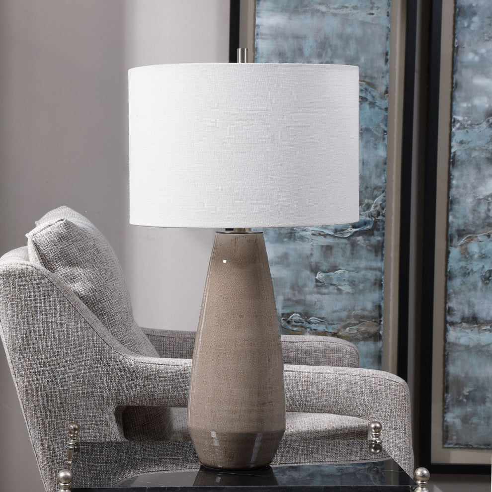 Uttermost Volterra Taupe-Gray Table Lamp 28394-1