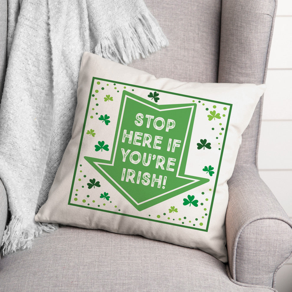 Irish Stop 18x18 Spun Poly Pillow