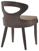 Modern Urban Contemporary Dining Side Chair, Brown Wood Fabric