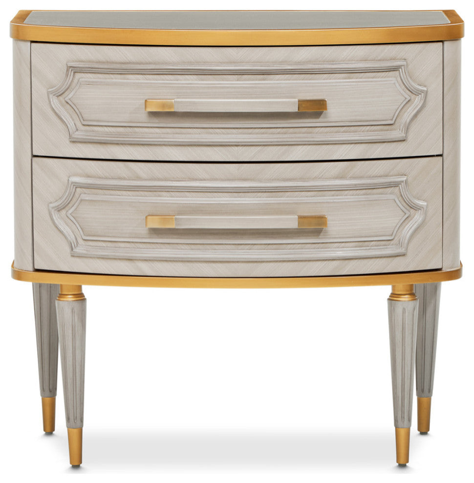 St. Charles 2-Drawer Nightstand, Dove Gray