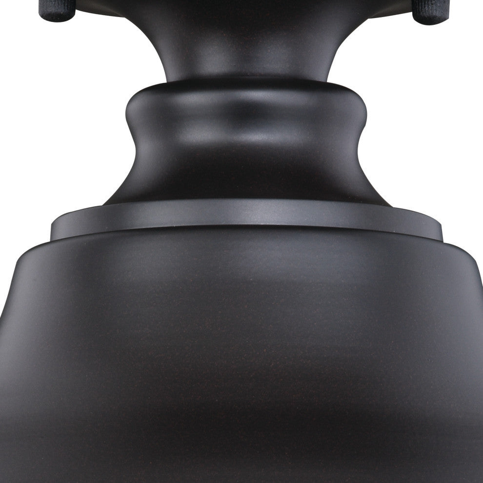 Delano 11" Outdoor Flush Mount Ceiling Light Oil Burnished Bronze/Light Gold