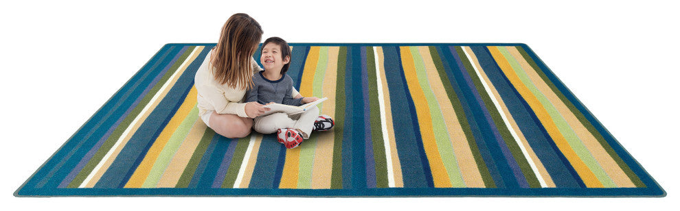 Kid Essentials Rug, Yipes Stripes, Bold, 5'4"x7'8"