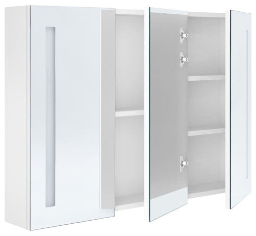 vidaXL Bathroom Cabinet Medicine Cabinet Mirrored Bathroom Vanity Shining White