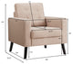 Modern Upholstered Armchair Club Chair with Rubber Wood