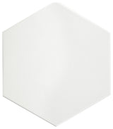 HexTile Ceramic Floor and Wall Tile, Glossy White, Sample