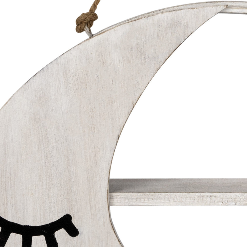 Good Night Mr. Moon Wooden Wall Shelf