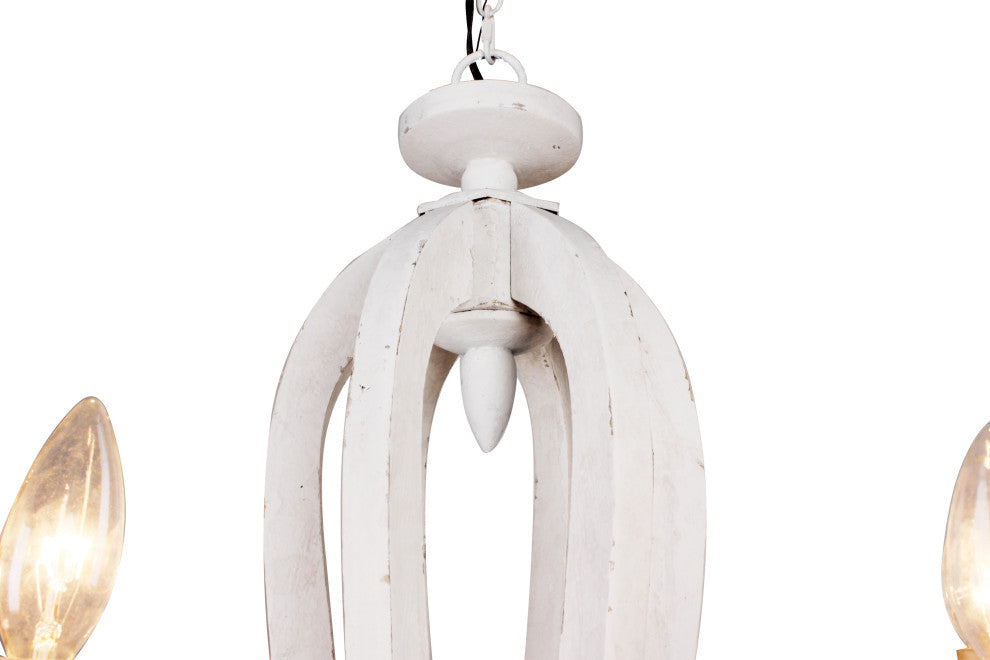 Bella Depot Vintage French Country 6-Lights Chandelier for Kitchen Island, White