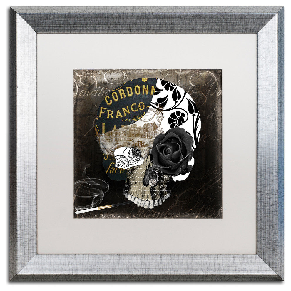 Color Bakery 'Paris Halloween II', Silver Frame, White Mat, 16x16