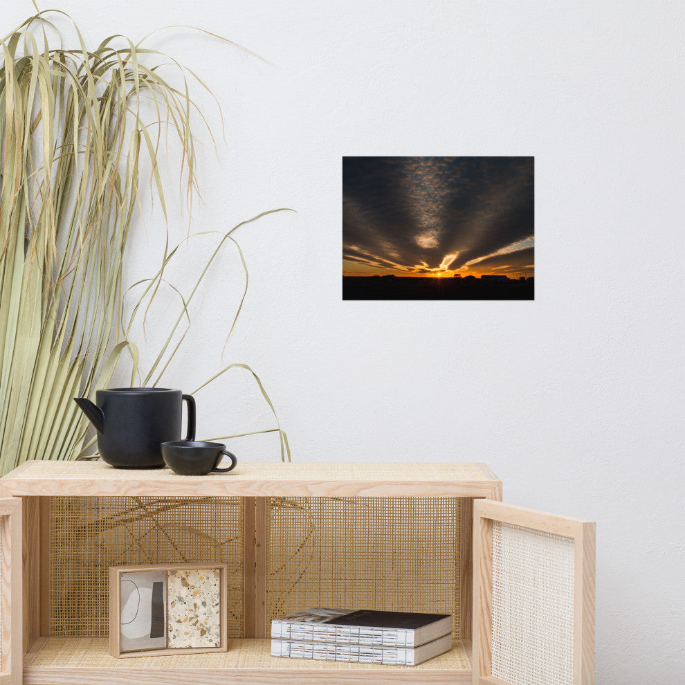 Sunset Indian River Inlet Landscape Photo Unframed Wall Art Print, 12" X 16"