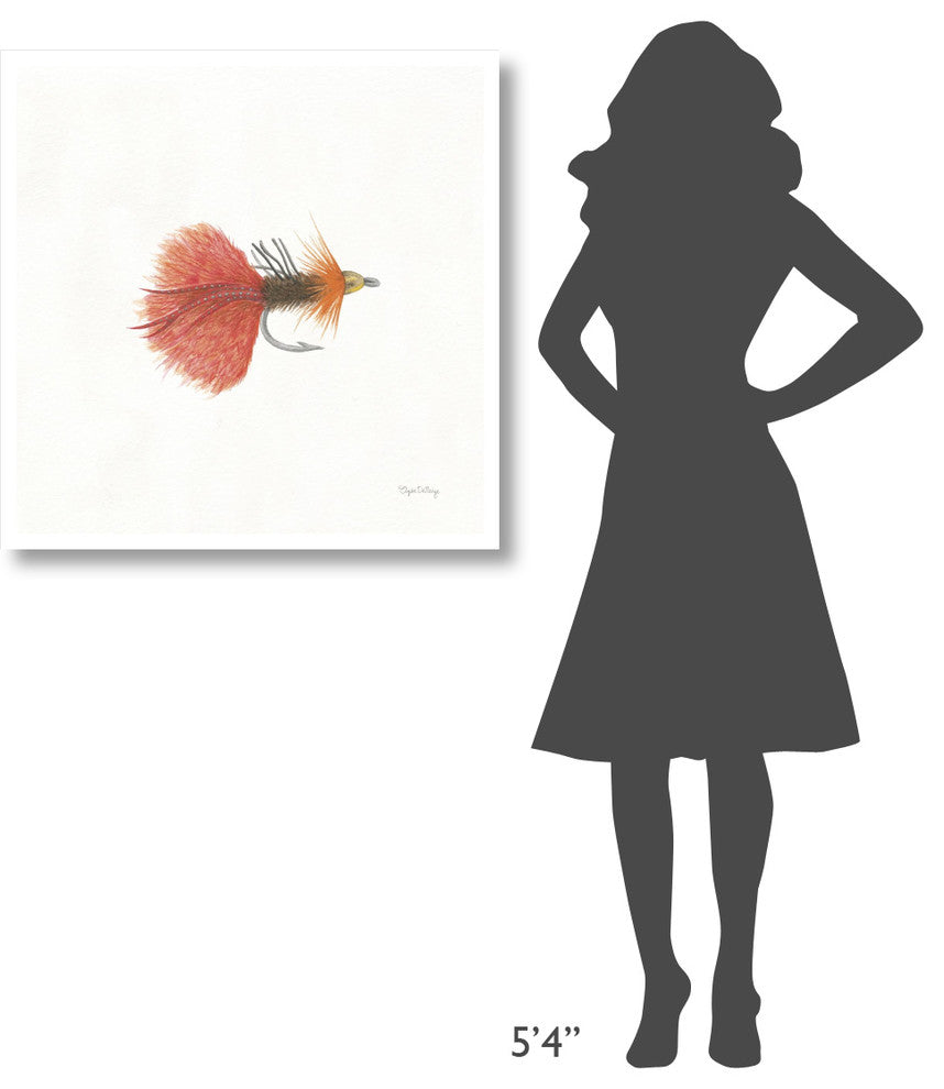 "Gone Fishin VIII" Digital Paper Print by Elyse DeNeige, 32"x32"