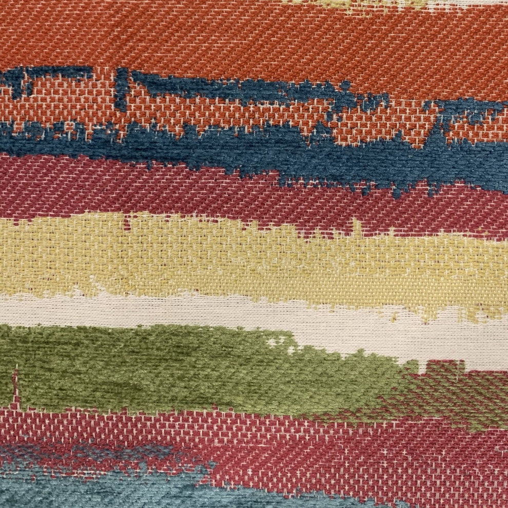 Plutus Multi-Color Cuba Stripe Luxury Throw Pillow, 26"x26"