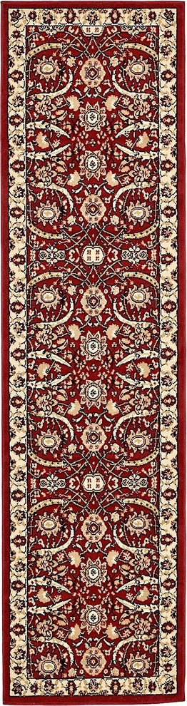 Country and Floral Kashan 2'7"x10' Runner Rouge Area Rug