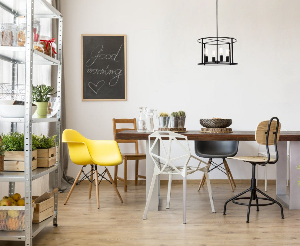 Ava 4-Light Pendant, Black