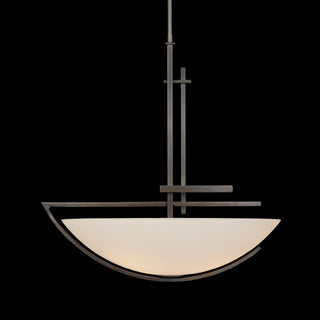 Ondrian Pendant, Dark Smoke Finish, Sand Glass