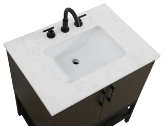Home Living 30" Single Bathroom Vanity, Mocha Brown