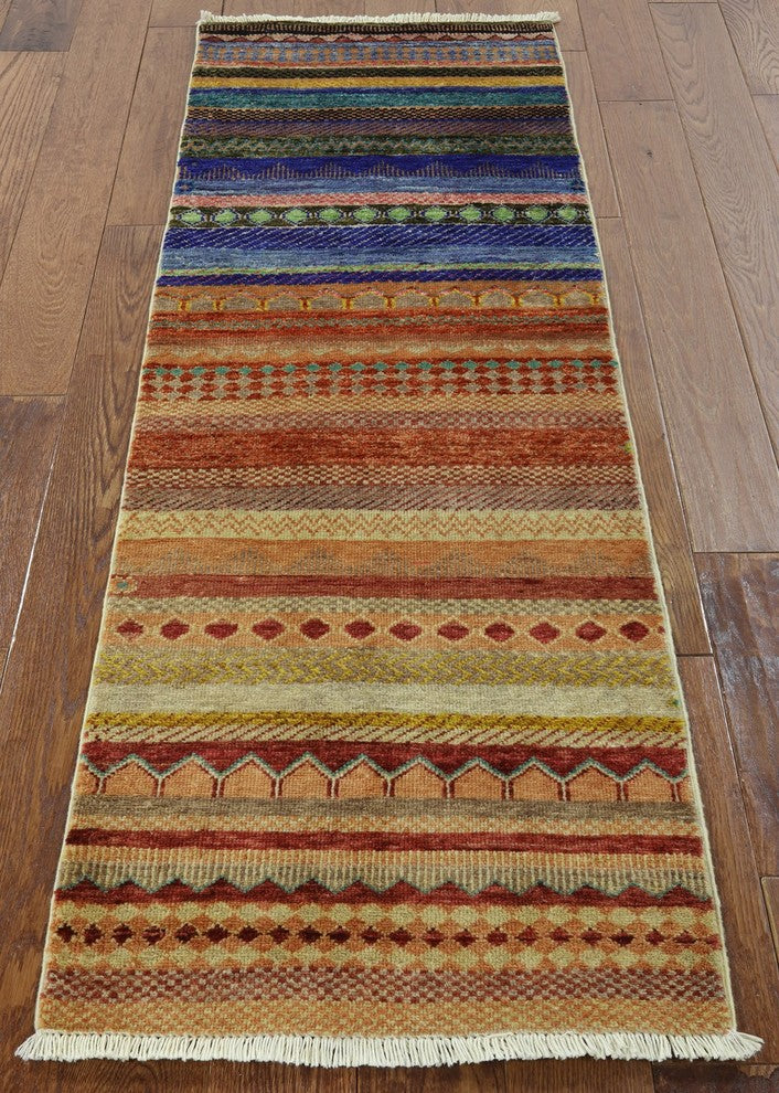 Runner Oriental Loribaft Super Gabbeh Rug, 2x6
