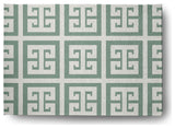 Greek Key Patterned Chenille Rug