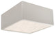 Short Square LED Outdoor Flush-Mount, Matte White