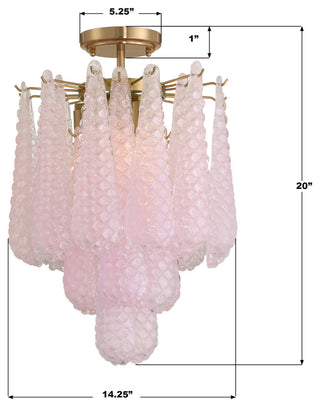 Crystorama Lighting Group OLL-6004_CEILING Ollie 4 Light 14"W - Aged Brass /