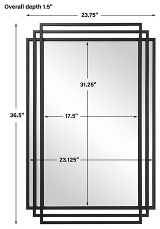Uttermost Amherst Black Iron Mirror