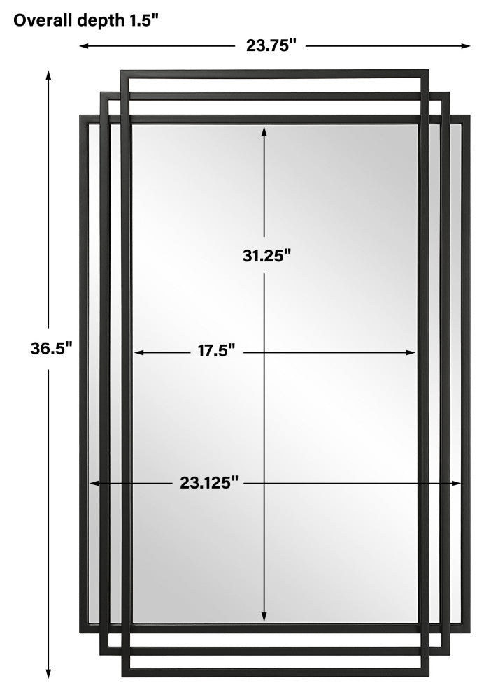 Uttermost Amherst Black Iron Mirror