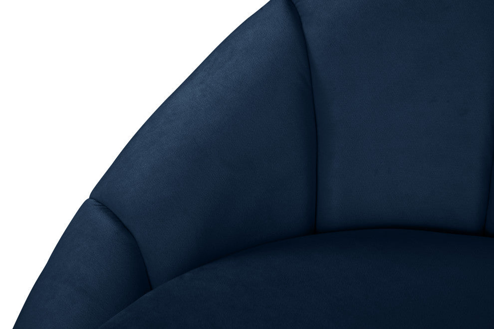 Shelly Velvet Upholstered Chaise, Navy
