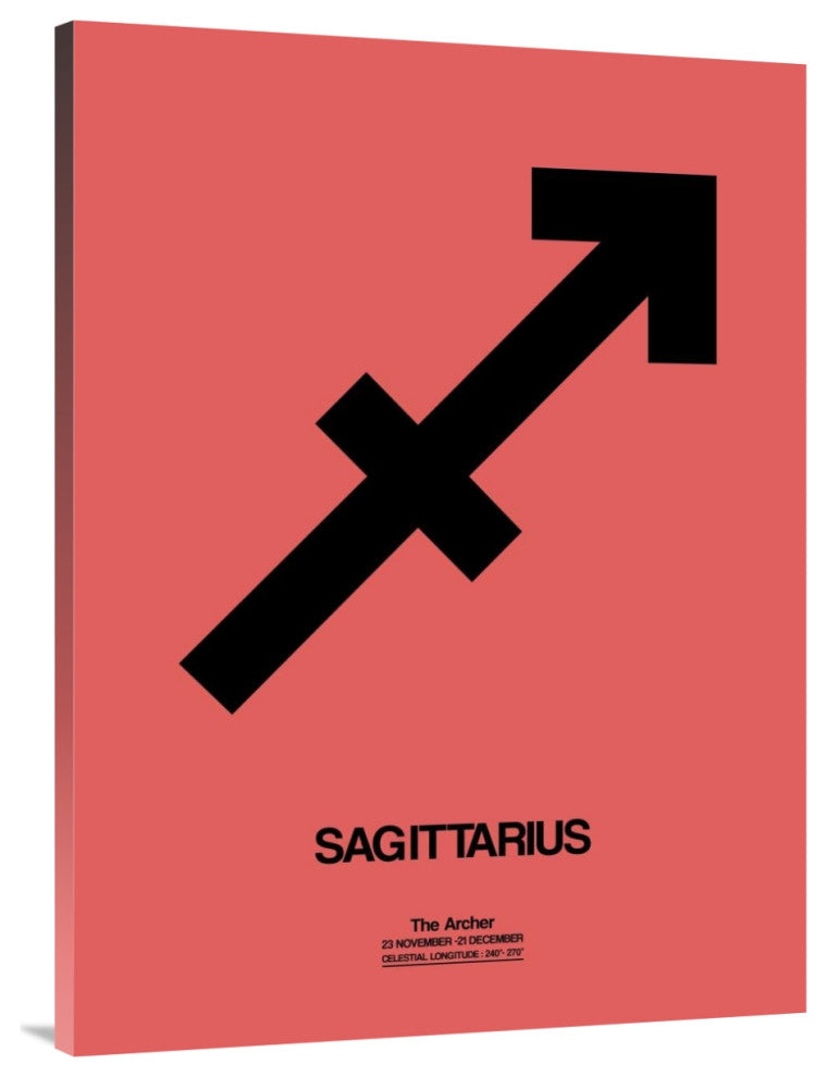 "Sagittarius Zodiac Sign Black" Fine Art Print