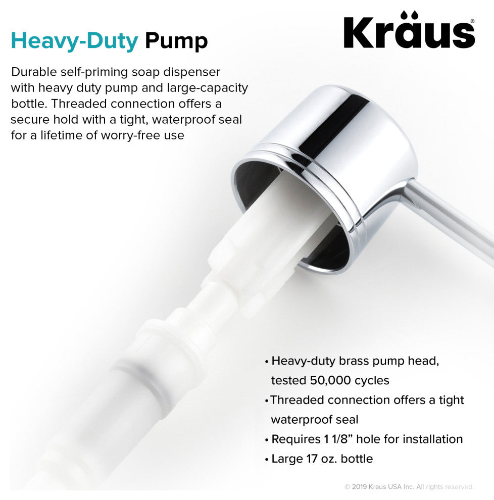 Kraus KSD-31 Deck Mounted Soap Dispenser - Stainless Steel