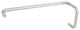 Mont Hard Combination Towel Bar With Shower Door Handle 6 x 18", Brushed Nickel