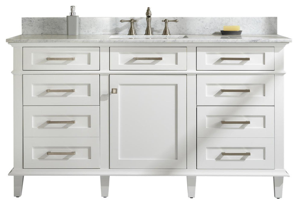 60" Single Sink Vanity, White