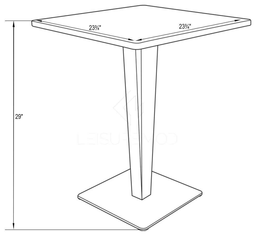 Leisuremod Modern Glen Mdf Dining Table, White