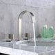 Luxier WSP05-T 2-Handle Widespread Bathroom Faucet with Drain, Brushed Nickel