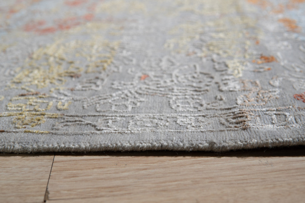 SILVER Contemporary Abstract Galaxy Area Rug
