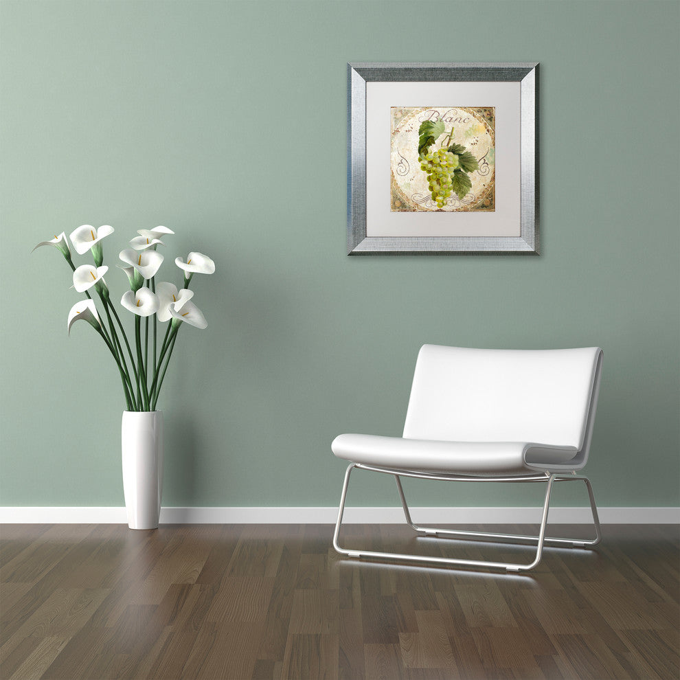 Color Bakery 'Tuscany Table Blanc' Art, Silver Frame, White Matte, 16"x16"