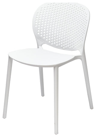 Midcentury Polypropylene Side Chair, Set of 4, White