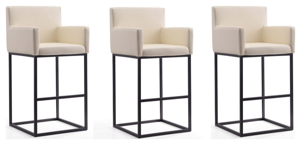 Manhattan Comfort Ambassador Bar Stool, Set of 3