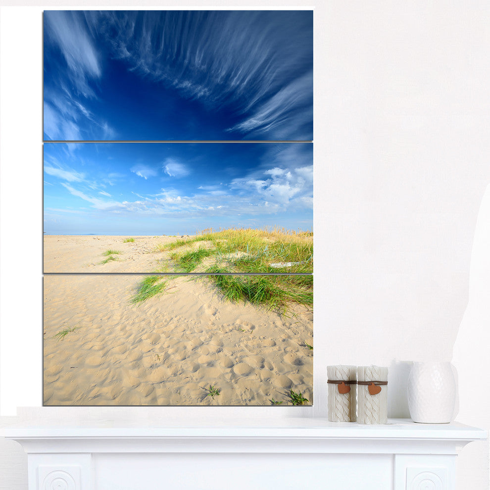 "Baltic Sandy Beach" Photo Canvas Art Print, 3 Panels, 28"x36"