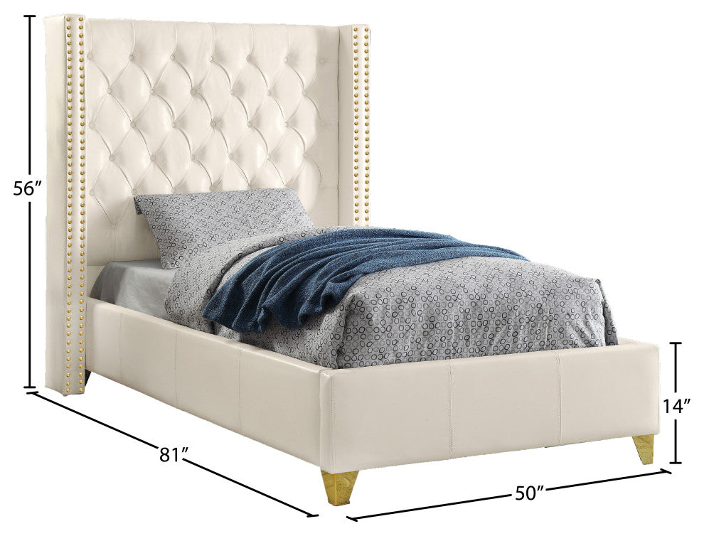 Soho Faux Leather Bed, Twin
