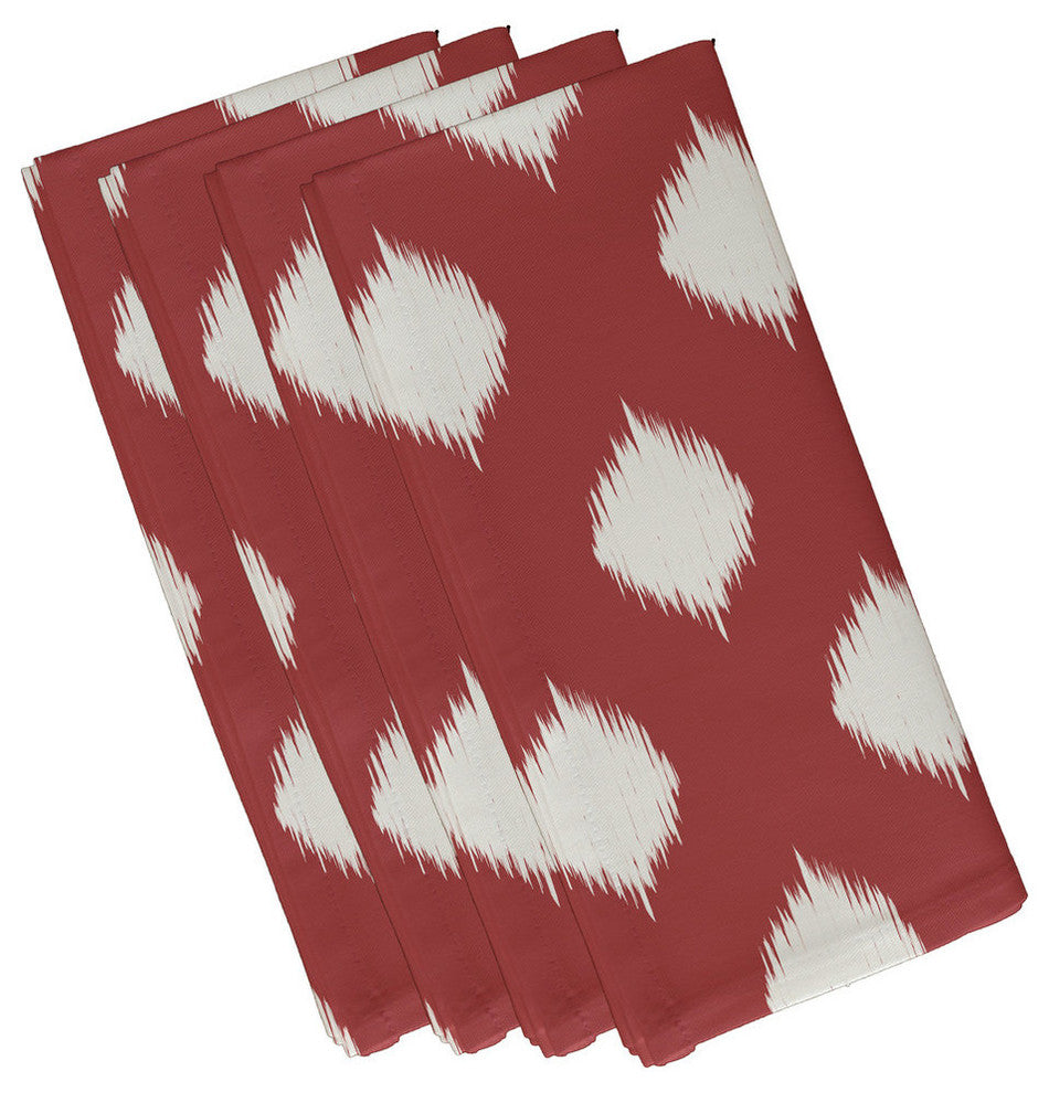 Geometric Decorative Napkin, Burnt, Ivory, Set of 4