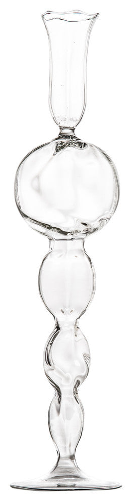 Candlestick Clear and Large Red Ball