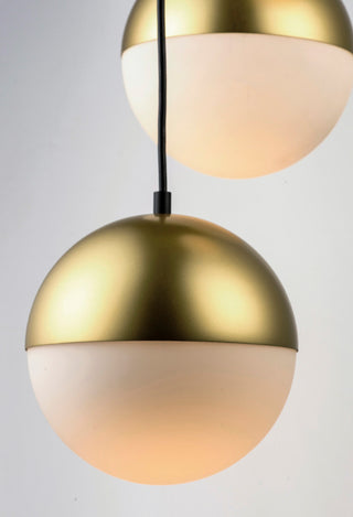 ET2 E20364-92 Half Moon 3 Light 17"W LED Multi Light Pendant - Metallic Gold