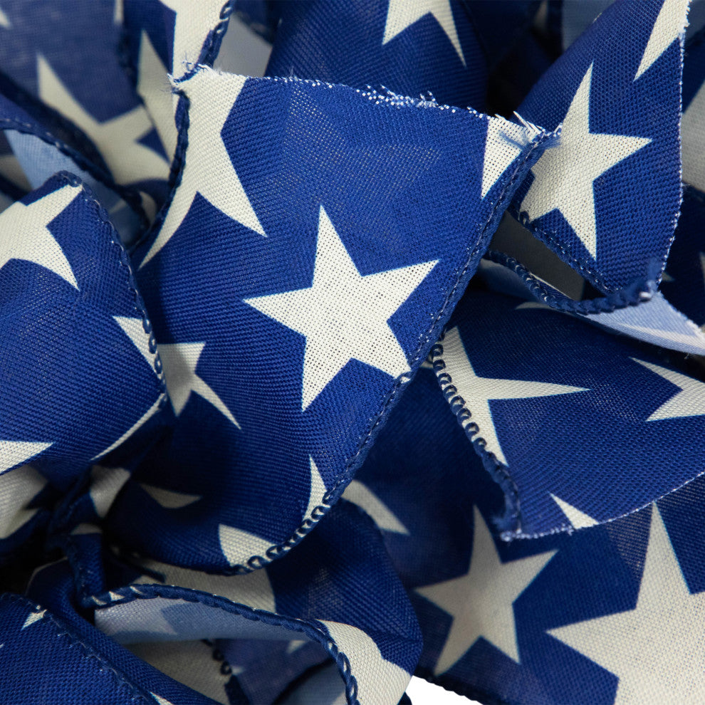 Stars and Stripes Patriotic Ribbon Wreath, 24"