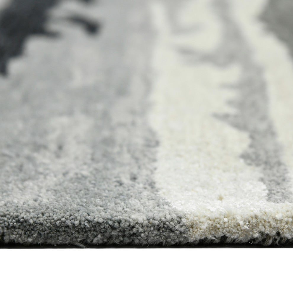 Abstract Gunter Area Rug, Dark Gray, 2' x 3', Abstract