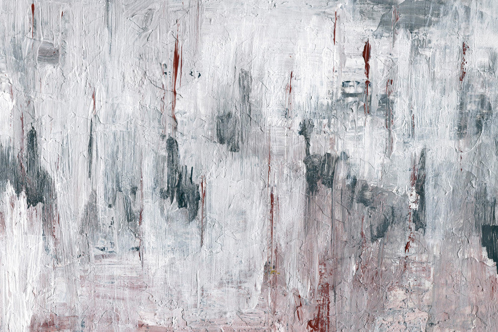 "Hues of Alabaster" Painting Print, Wrapped Canvas, 45"x30"